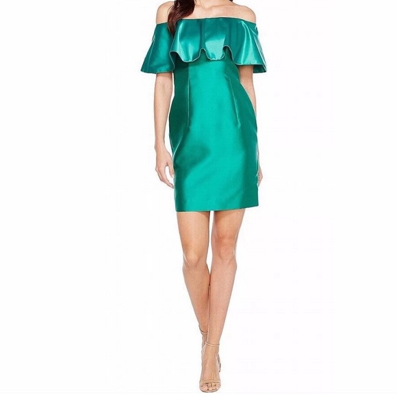 Adrianna Papell Dresses & Skirts - 78.  Adrianna papell Off Shoulder green dress